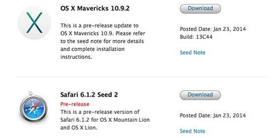 Вышло обновление OS X Mavericks 10.9.2