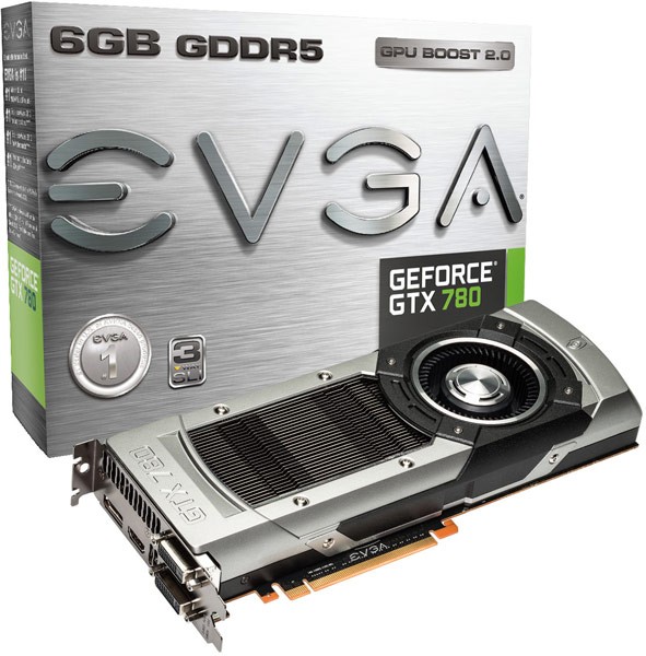 6 гигабайтов памяти в видеокартах EVGA GeForce GTX 780