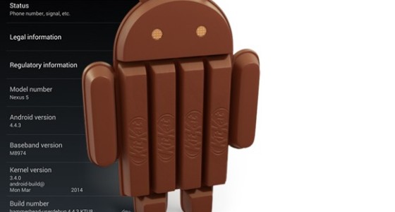 Android 4.4.3 вышла для Nexus 5