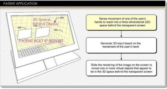 Microsoft патентует интерактивный 3D-дисплей