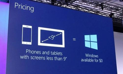 Microsoft Windows будет распространяться бесплатно на мобильных устройствах