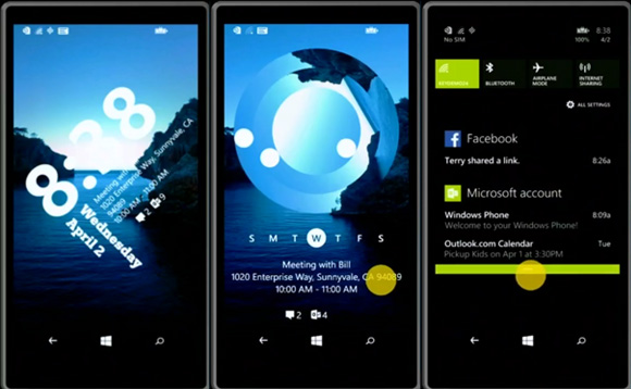 Экран блокировки Windows Phone 8.1 