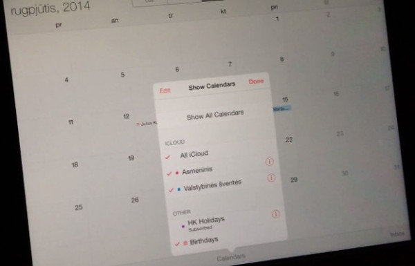 iOS 7.1.2 ошибка с календарем