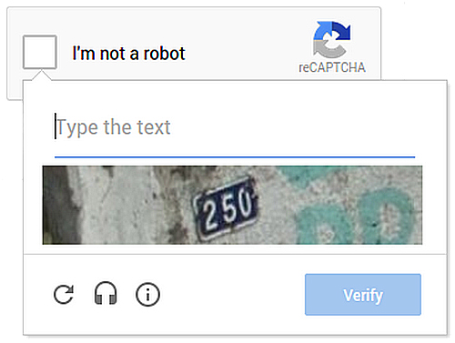 No CAPTCHA reCAPTCHA
